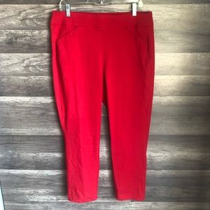 Chico’s Red Travelers Collections Slacks 1.5 Ankle